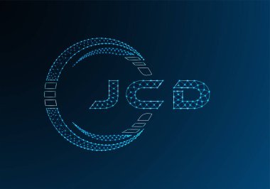 JCD düşük poli harfli logo vektör tasarımı. JCD düşük poli logo tasarımı. Düşük polyester logo.