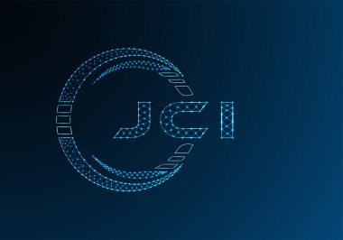 JCI düşük poli harfli logo vektör tasarımı. JCI düşük polyester logo tasarımı. Düşük polyester logo.