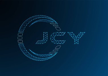 JCY düşük poli harfli logo vektör tasarımı. JCY düşük poli logo tasarımı. Düşük polyester logo.