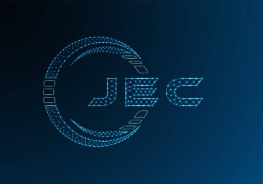 JEC düşük poli harfli logo vektör tasarımı. JEC düşük poli logo tasarımı. Düşük polyester logo.