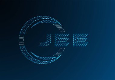 JEE low poly letter logo vector design. JEE lower poly logo design. Low poly logo.