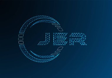 JER düşük poli harfli logo vektör tasarımı. JER düşük poli logo tasarımı. Düşük polyester logo.