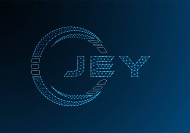 JEY düşük poli harfli logo vektör tasarımı. JEY düşük polyester logo tasarımı. Düşük polyester logo.