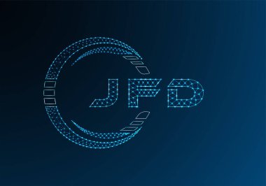 JFD düşük poli harfli logo vektör tasarımı. JFD düşük polyester logo tasarımı. Düşük polyester logo.