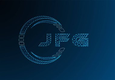 JFG düşük poli harfli logo vektör tasarımı. JFG düşük polyester logo tasarımı. Düşük polyester logo.