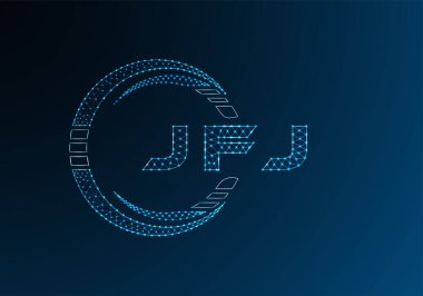 JFJ düşük poli harfli logo vektör tasarımı. JFJ düşük polyester logo tasarımı. Düşük polyester logo.