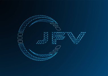 JFV düşük poli harfli logo vektör tasarımı. JFV düşük polyester logo tasarımı. Düşük polyester logo.