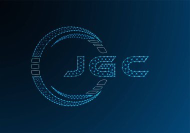 JGC low poly letter logo vector design. JGC lower poly logo design. Low poly logo.