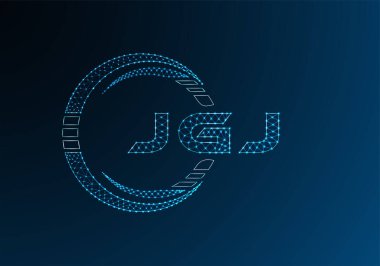 JGJ düşük poli harfli logo vektör tasarımı. JGJ düşük polyester logo tasarımı. Düşük polyester logo.