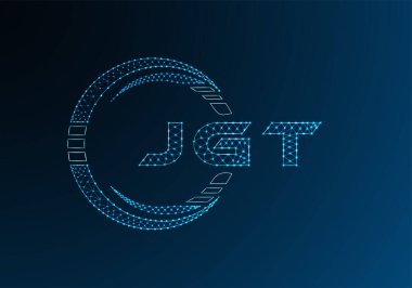 JGT düşük poli harfli logo vektör tasarımı. JGT düşük polyester logo tasarımı. Düşük polyester logo.