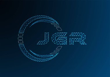 JGR düşük poli harfli logo vektör tasarımı. JGR düşük poli logo tasarımı. Düşük polyester logo.