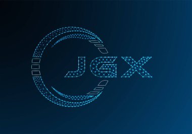JGX low poly letter logo vector design. JGX lower poly logo design. Low poly logo.