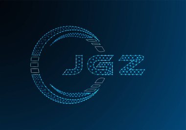 JGZ low poly letter logo vector design. JGZ lower poly logo design. Low poly logo.