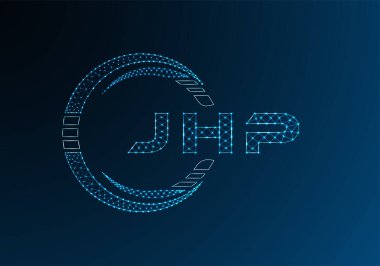 JHP düşük poli harfli logo vektör tasarımı. JHP düşük poli logo tasarımı. Düşük polyester logo.