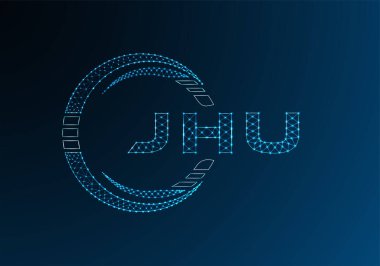 JHU düşük poli harfli logo vektör tasarımı. JHU düşük poli logo tasarımı. Düşük polyester logo.