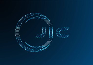 JIC low poly letter logo vector design. JIC lower poly logo design. Low poly logo.