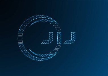 JIJ düşük poli harfli logo vektör tasarımı. JIJ düşük polyester logo tasarımı. Düşük polyester logo.