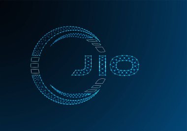 JIO low poly letter logo vector design. JIO lower poly logo design. Low poly logo.