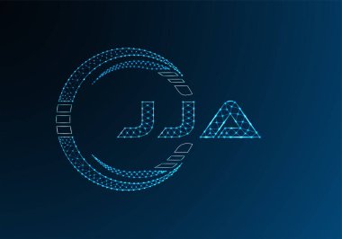 JJA low poly letter logo vector design. JJA lower poly logo design. Low poly logo.