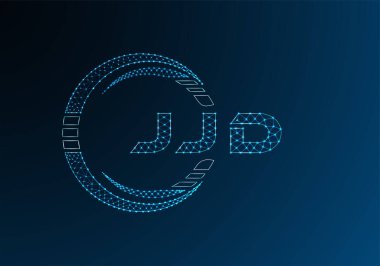 JJD düşük poli harfli logo vektör tasarımı. JJD düşük polyester logo tasarımı. Düşük polyester logo.