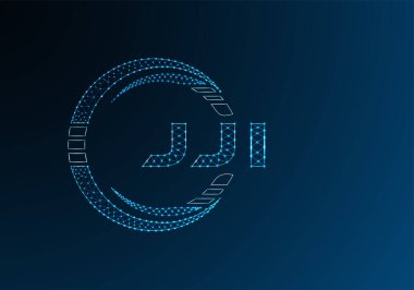 JJI düşük poli harfli logo vektör tasarımı. JJI düşük polyester logo tasarımı. Düşük polyester logo.