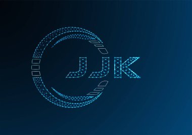 JJK düşük poli harfli logo vektör tasarımı. JJK düşük poli logo tasarımı. Düşük polyester logo.