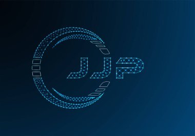JJP low poly letter logo vector design. JJP lower poly logo design. Low poly logo.