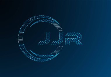 JJR low poly letter logo vector design. JJR lower poly logo design. Low poly logo.