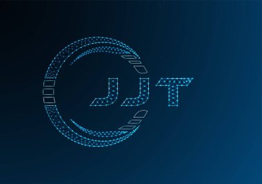 JJT düşük poli harfli logo vektör tasarımı. JJT düşük polyester logo tasarımı. Düşük polyester logo.