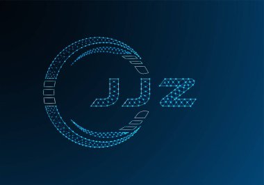 JJZ düşük poli harfli logo vektör tasarımı. JJZ düşük polyester logo tasarımı. Düşük polyester logo.