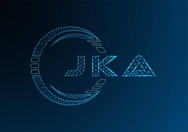 JKA düşük poli harfli logo vektör tasarımı. JKA düşük polyester logo tasarımı. Düşük polyester logo.