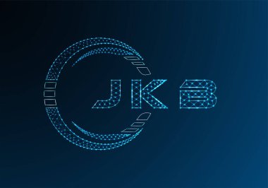 JKB düşük poli harfli logo vektör tasarımı. JKB düşük poli logo tasarımı. Düşük polyester logo.