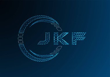JKF düşük poli harfli logo vektör tasarımı. JKF düşük poli logo tasarımı. Düşük polyester logo.