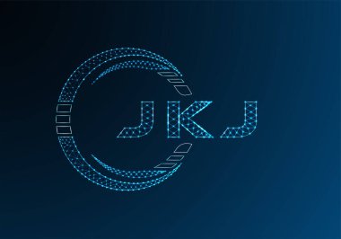JKJ low poly letter logo vector design. JKJ lower poly logo design. Low poly logo.