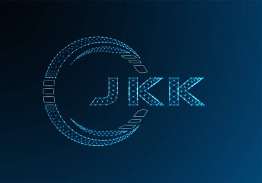 JKK low poly letter logo vector design. JKK lower poly logo design. Low poly logo.