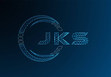 JKS düşük poli harfli logo vektör tasarımı. JKS düşük poli logo tasarımı. Düşük polyester logo.