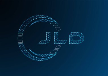 JLD düşük poli harfli logo vektör tasarımı. JLD düşük poli logo tasarımı. Düşük polyester logo.