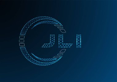 JLI düşük poli harfli logo vektör tasarımı. JLI düşük poli logo tasarımı. Düşük polyester logo.