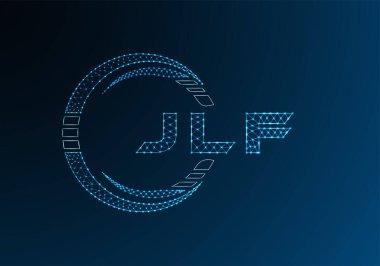 JLF düşük poli harfli logo vektör tasarımı. JLF düşük poli logo tasarımı. Düşük polyester logo.