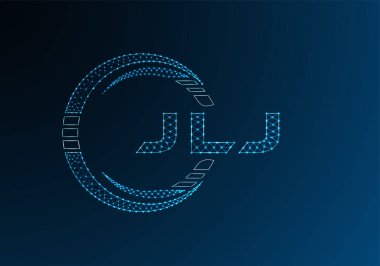 JLJ düşük poli harfli logo vektör tasarımı. JLJ düşük polyester logo tasarımı. Düşük polyester logo.
