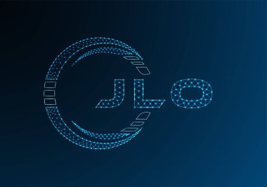 JLO düşük poli harfli logo vektör tasarımı. JLO düşük polyester logo tasarımı. Düşük polyester logo.