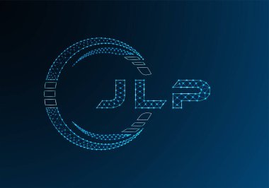 JLP düşük poli harfli logo vektör tasarımı. JLP düşük poli logo tasarımı. Düşük polyester logo.