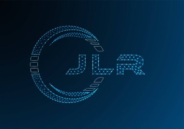 JLR düşük poli harfli logo vektör tasarımı. JLR düşük poli logo tasarımı. Düşük polyester logo.