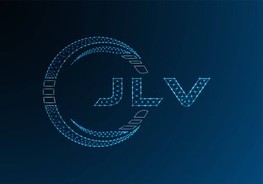 JLV düşük poli harfli logo vektör tasarımı. JLV düşük polyester logo tasarımı. Düşük polyester logo.