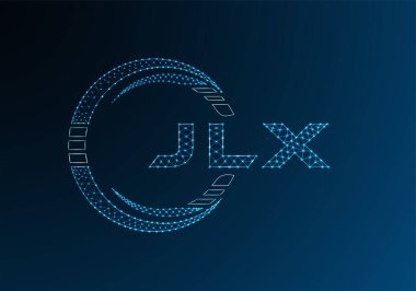 JLX low poly letter logo vector design. JLX lower poly logo design. Low poly logo.