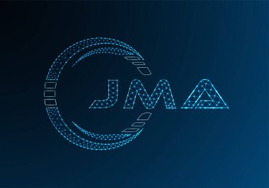JMA düşük poli harfli logo vektör tasarımı. JMA düşük polyester logo tasarımı. Düşük polyester logo.