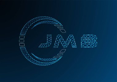 JMB düşük poli harfli logo vektör tasarımı. JMB düşük poli logo tasarımı. Düşük polyester logo.