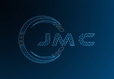 JMC düşük poli harfli logo vektör tasarımı. JMC düşük polyester logo tasarımı. Düşük polyester logo.