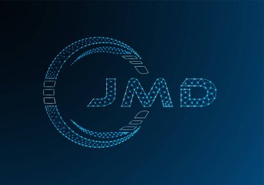 JMD düşük poli harfli logo vektör tasarımı. JMD düşük poli logo tasarımı. Düşük polyester logo.