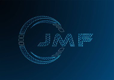 JMF düşük poli harfli logo vektör tasarımı. JMF düşük poli logo tasarımı. Düşük polyester logo.
